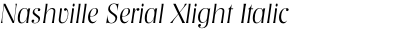 Nashville Serial Xlight Italic